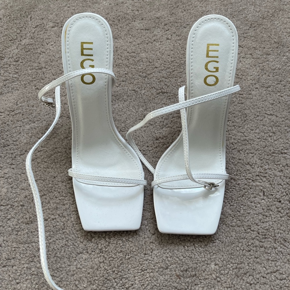 Ego Shoes White Square Toe